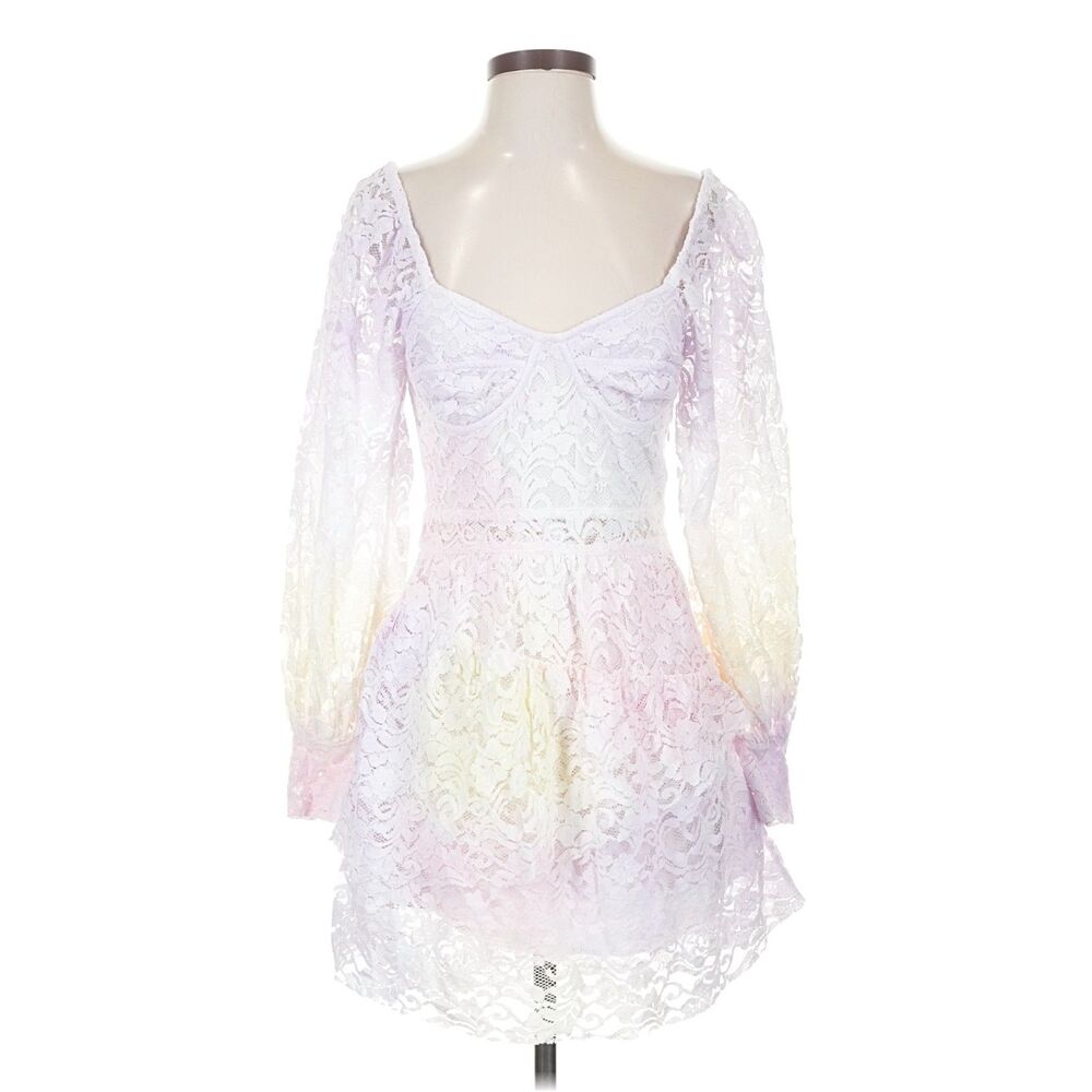 LoveShackFancy Blush Pink Lace Long Sleeve Dress Size 4